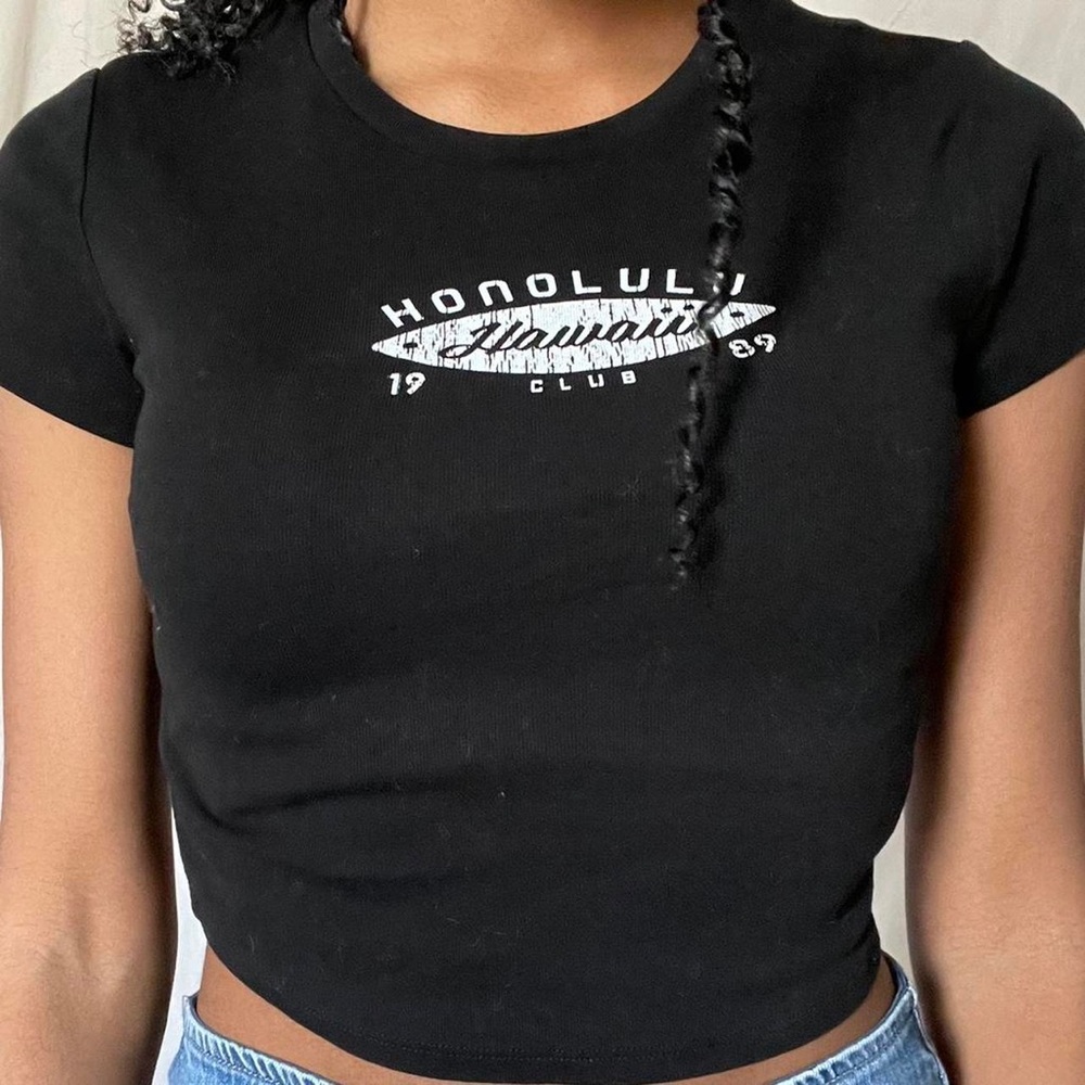 5/$25 garage stormy cropped tee